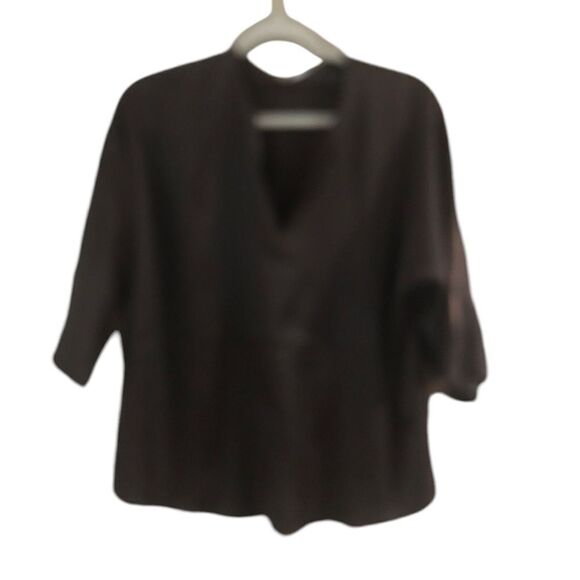 Banana Republic Brown Satin Blouse Size Small NWT - Picture 6 of 7